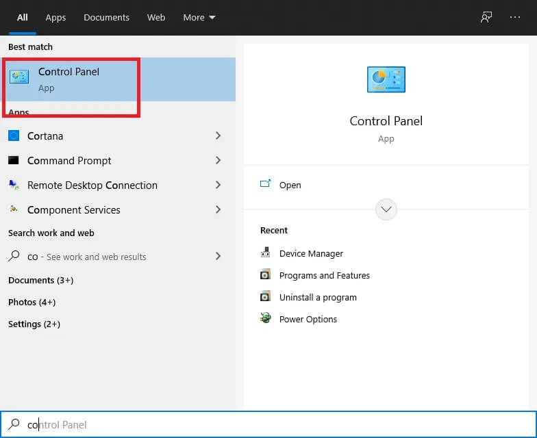 type-control-panel إصلاح خطأ هذه النسخة من Windows ليست أصلية