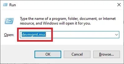 type-devmgmt-msc كيفية إصلاح خطأ الطابعة لا تستجيب في Windows 10