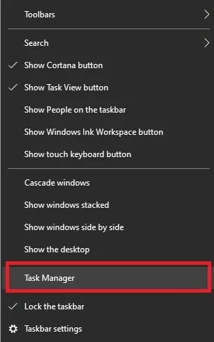 type-task-manager-in-the-search-bar-in-your-taskba كيفية تعطيل أو إلغاء تثبيت NVIDIA GeForce Experience