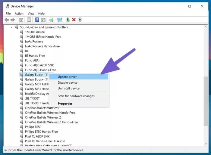 update-driver_935adec67b324b146ff212ec4c69054f أفضل 9 طرق لإصلاح عدم اكتشاف Windows 10 لسماعات الرأس