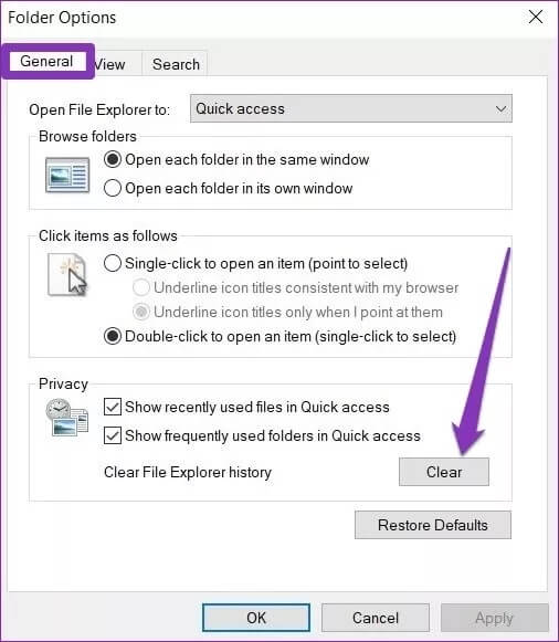 كيفية مسح سجل بحث File Explorer في Windows 10 - %categories
