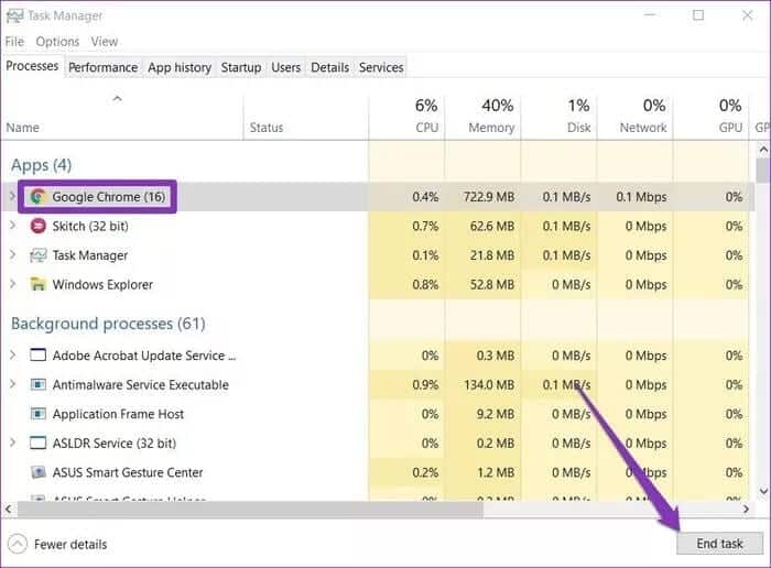 2-13 أفضل 10 طرق لإصلاح استمرار Google Chrome بالتجمد أو التعطل على Windows 10