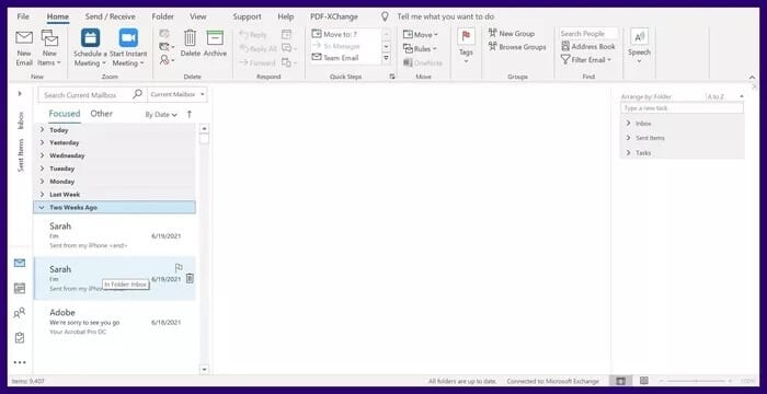 2-4 أفضل 6 طرق لإصلاح خطأ فشل Microsoft Outlook في حذف رسالة