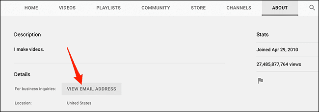 4-view-email-address كيفية مراسلة شخص ما على YouTube