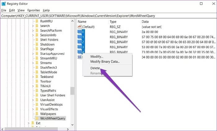 7-11 كيفية مسح سجل بحث File Explorer في Windows 10