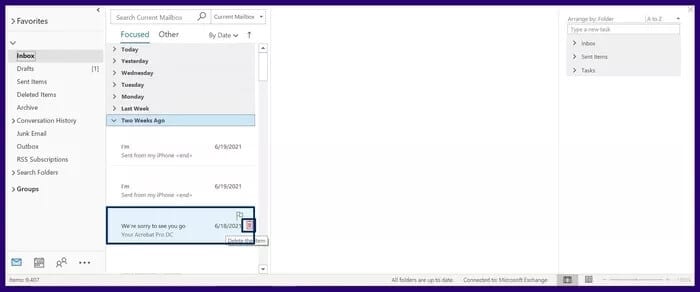 أفضل 6 طرق لإصلاح خطأ فشل Microsoft Outlook في حذف رسالة - %categories