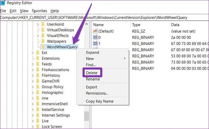 8-10 كيفية مسح سجل بحث File Explorer في Windows 10