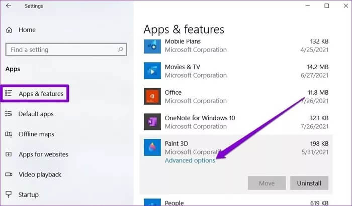 Apps-Features_935adec67b324b146ff212ec4c69054f أفضل 6 طرق لإصلاح أعطال التطبيقات على نظام التشغيل Windows 10