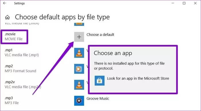 Choose-a-Default-App-for-File-Type_2021-07-24-042017_935adec67b324b146ff212ec4c69054f كيفية تغيير التطبيقات الافتراضية على Windows 10