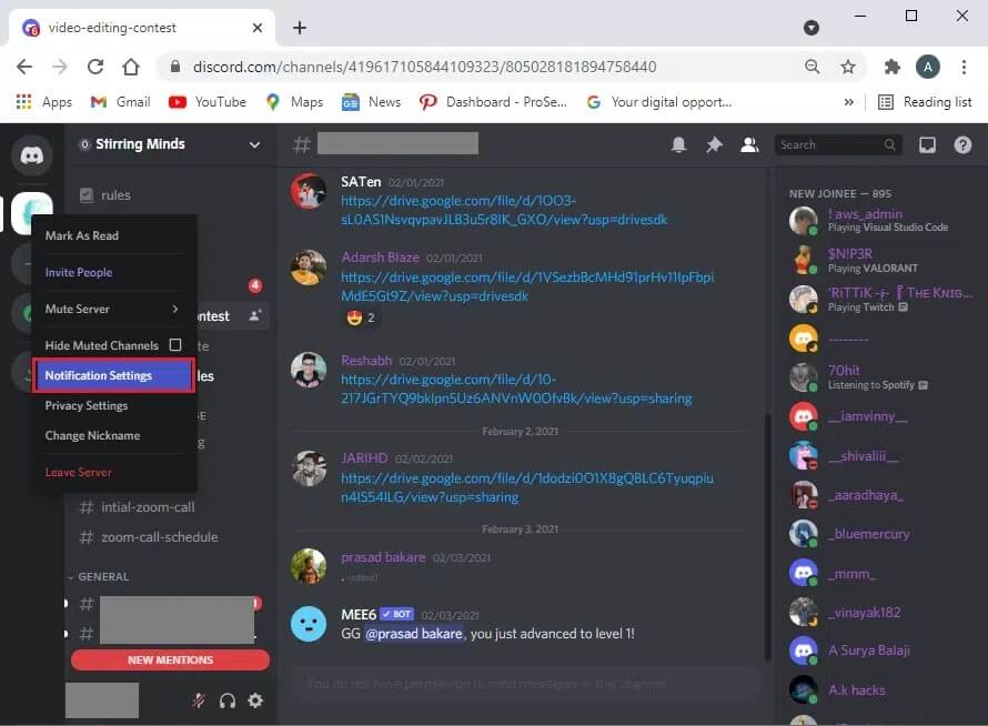 Click-on-Notification-settings-from-the-dropdown-menu كيفية تعطيل إشعارات Discord