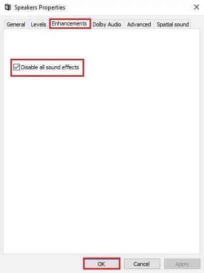 Click-on-OK-to-save-the-changes كيفية إصلاح تقطع الصوت في نظام التشغيل Windows 10