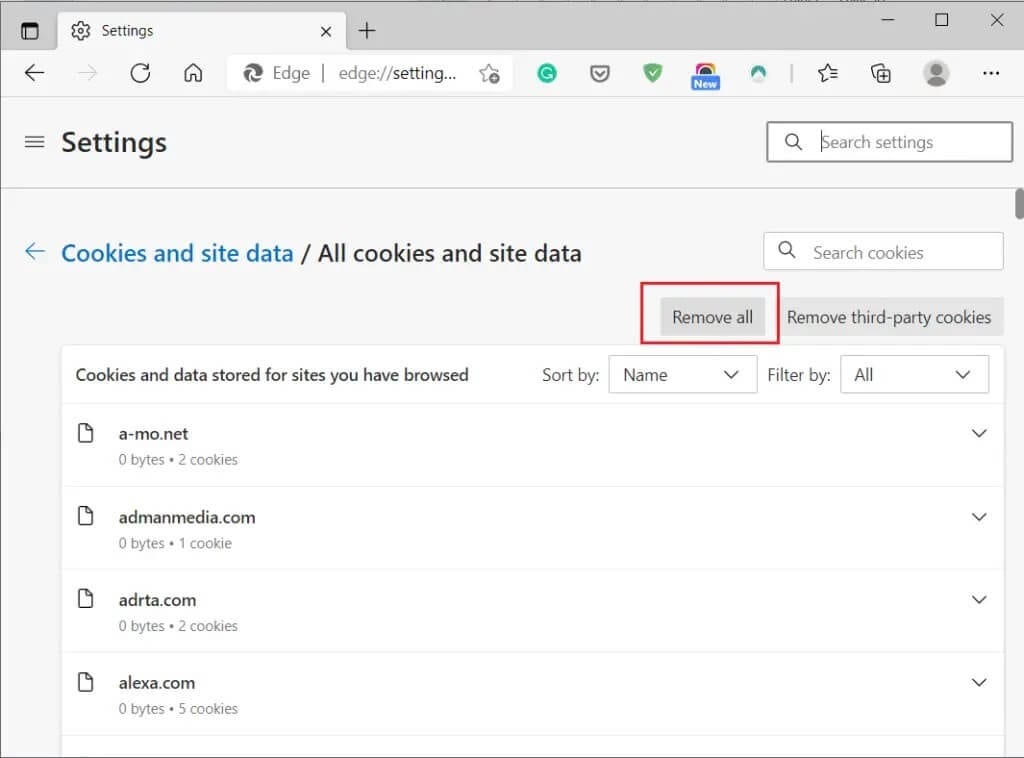 Click-on-Remove-all-under-All-cookies-and-site-data-1024x758-1 كيفية إصلاح استمرار تسجيل الخروج على YouTube