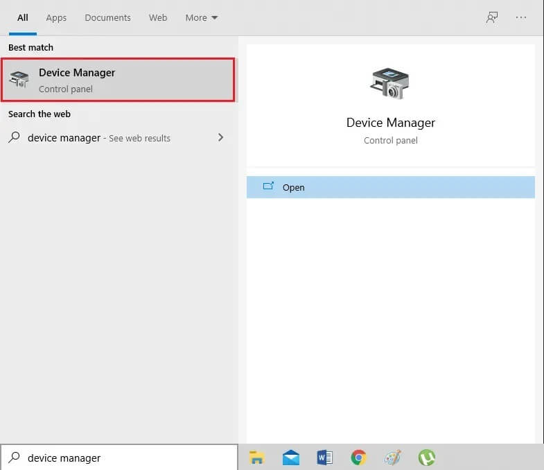 Click-the-Windows-search-bar-and-type-Device-Manager-and-open-it إصلاح تعذر على Windows اكتشاف إعدادات الخادم الوكيل البروكسي لهذه الشبكة تلقائيًا