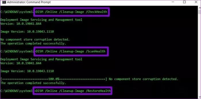 DISM-Check_935adec67b324b146ff212ec4c69054f أفضل 6 طرق لإصلاح أعطال التطبيقات على نظام التشغيل Windows 10