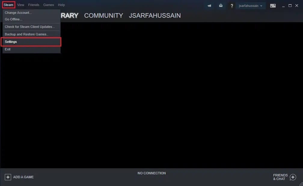Go-to-Steam-settings كيفية تعطيل Discord Overlay