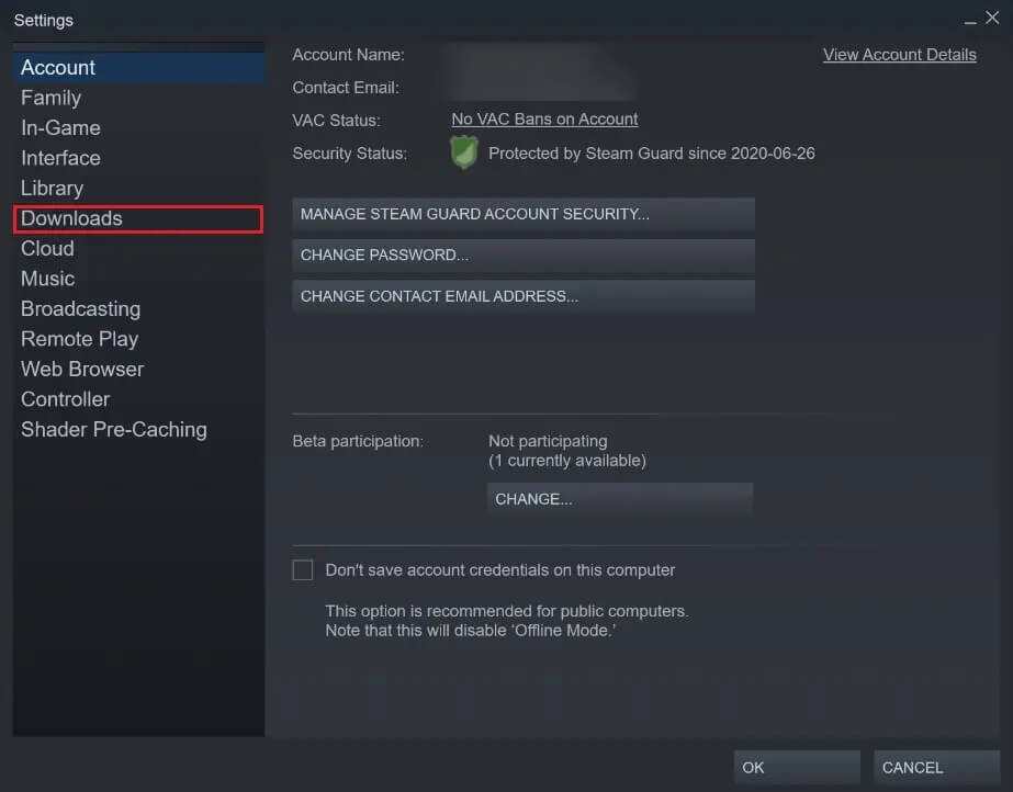 إصلاح Steam عالق عند تخصيص مساحة القرص على Windows - %categories