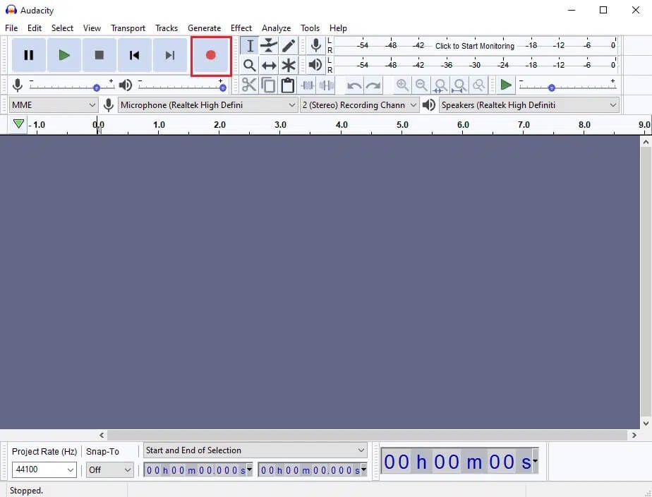 Navigate-to-the-Audacity-window-and-click-on-the-Red-dot-icon كيفية تسجيل الصوت على Discord