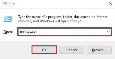 Once-the-Run-dialog-box-pops-up-on-your-screen-type-mmsys.cpl-and-hit-Enter كيفية إصلاح تقطع الصوت في نظام التشغيل Windows 10
