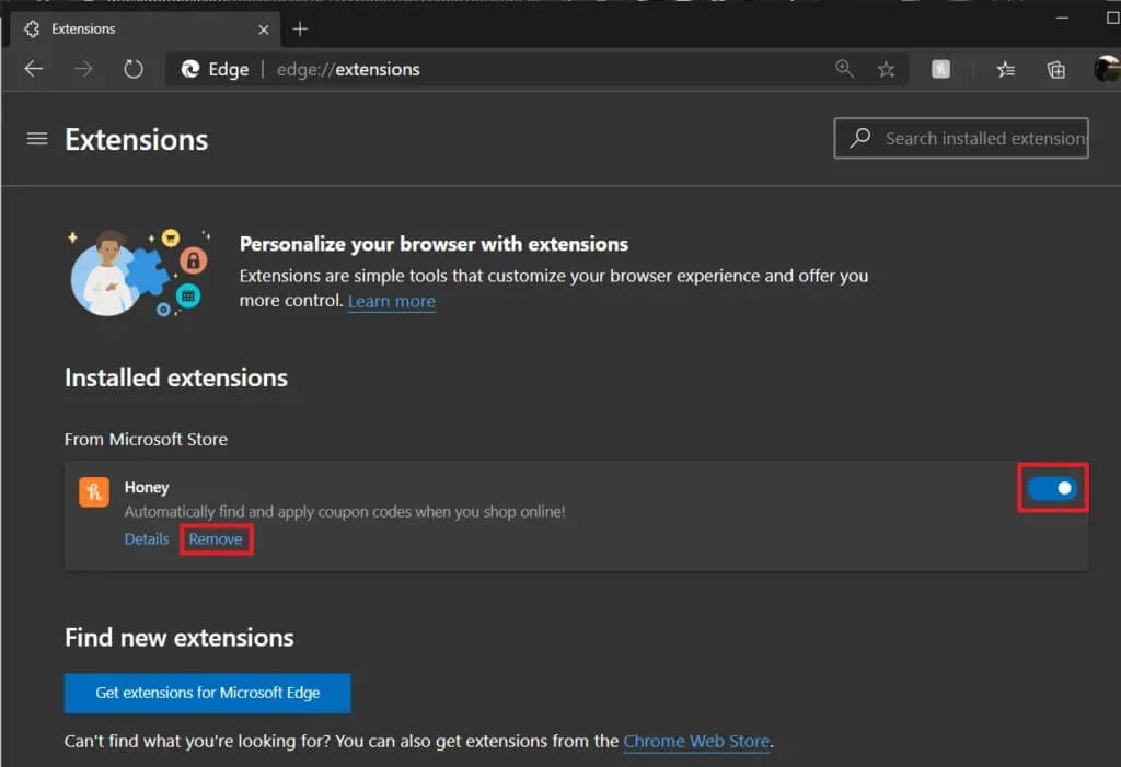 Open-Edge-click-on-the-three-horizontal-dots-and-select-Extensions-1024x701-1 كيفية إصلاح عدم تحميل تعليقات YouTube