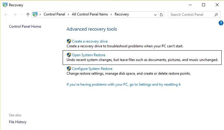Open-system-restore إصلاح تعذر على Windows اكتشاف إعدادات الخادم الوكيل البروكسي لهذه الشبكة تلقائيًا