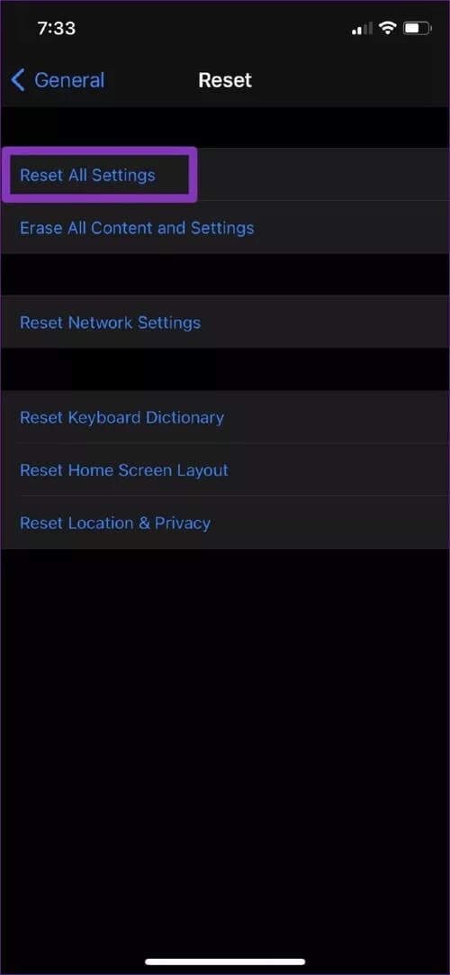 Reset-All-Settings_40dd5eab97016030a3870d712fd9ef0f أفضل 6 طرق لإصلاح عدم عمل التدوير التلقائي في iPhone