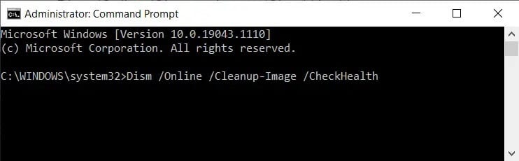 Run-DISM-checkhealth-command كيفية إصلاح مشكلة عدم تحديث Windows 10