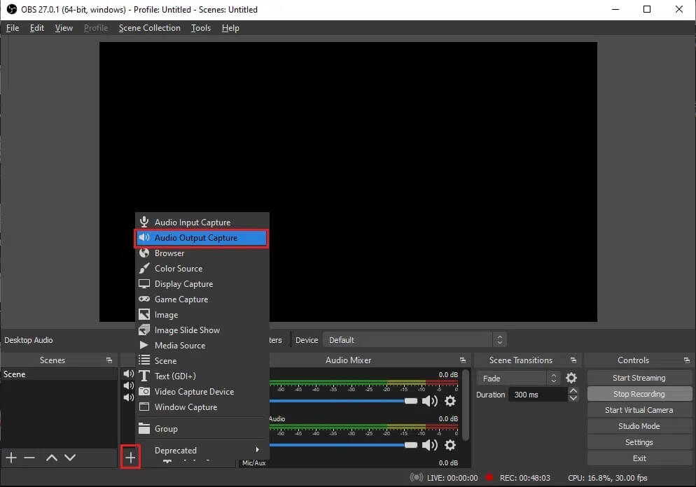 Select-Audio-Output-Capture كيفية تسجيل الصوت على Discord