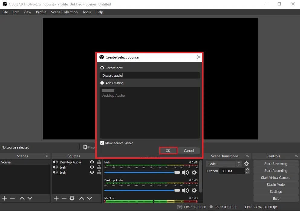 Type-the-name-of-the-file-and-click-on-OK-in-the-new-window كيفية تسجيل الصوت على Discord