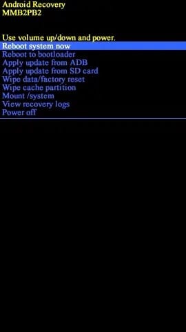 Wait-for-the-device-to-reset.-Once-it-does-tap-Reboot-system-now كيفية إعادة تعيين Samsung Galaxy S8 +
