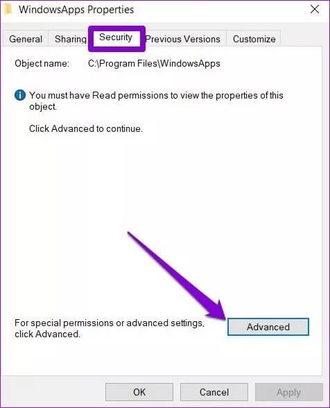 WindowsApps-Properties_4d470f76dc99e18ad75087b1b8410ea9 أفضل 6 طرق لإصلاح أعطال التطبيقات على نظام التشغيل Windows 10