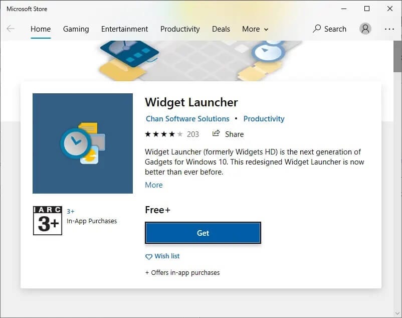 again-click-on-get-and-wait-for-the-application-t كيفية إضافة الويدجت إلى سطح مكتب Windows 10