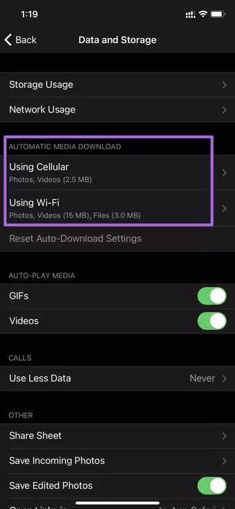 automatic-media-download-on-iPhone_7c4a12eb7455b3a1ce1ef1cadcf29289 كيفية إيقاف الحفظ التلقائي للصور ومقاطع الفيديو على Telegram
