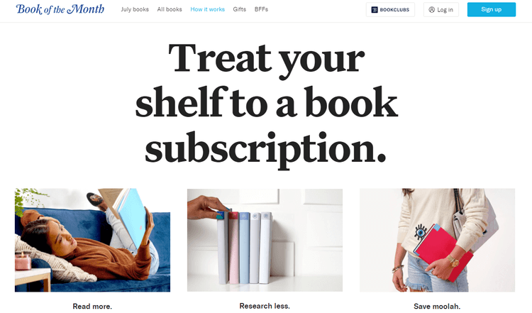 book-of-the-month أفضل 7 صناديق للاشتراك للحصول على الكتب