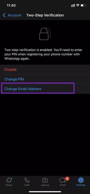 change-email-address-for-two-step-verification_7c4a12eb7455b3a1ce1ef1cadcf29289 كيفية تأمين Whatsapp من خلال التحقق بخطوتين