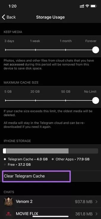 clear telegram cache 7c4a12eb7455b3a1ce1ef1cadcf29289 - كيفية إيقاف الحفظ التلقائي للصور ومقاطع الفيديو على Telegram