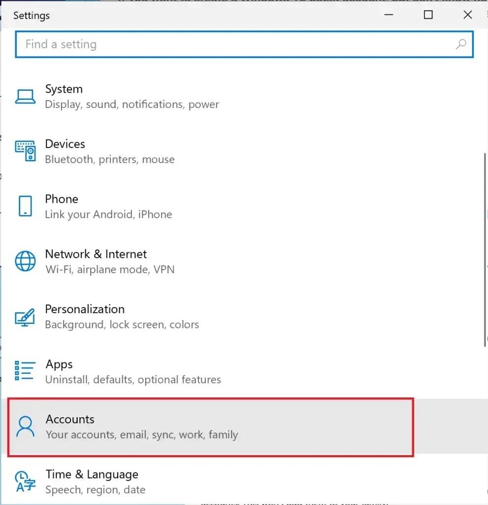 click-on-accounts-3-991x1024-1 إصلاح عدم عمل تطبيقات Windows 10