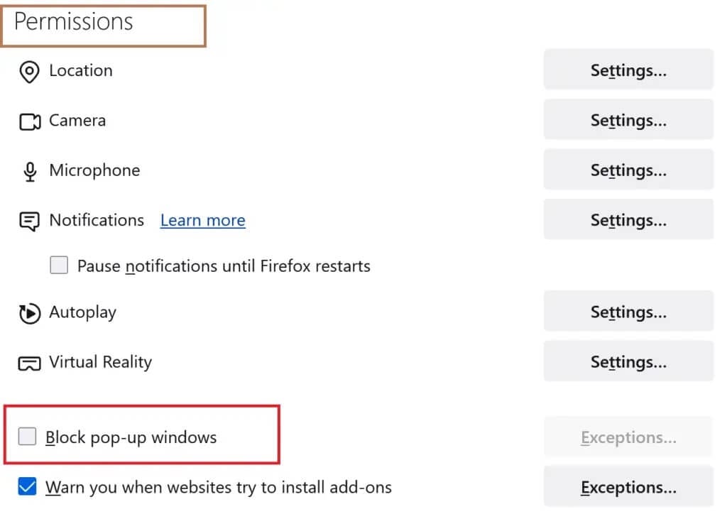 click-on-allow-pop-ups-on-firefox-1024x748-1 كيفية إصلاح عدم تشغيل Firefox لمقاطع الفيديو