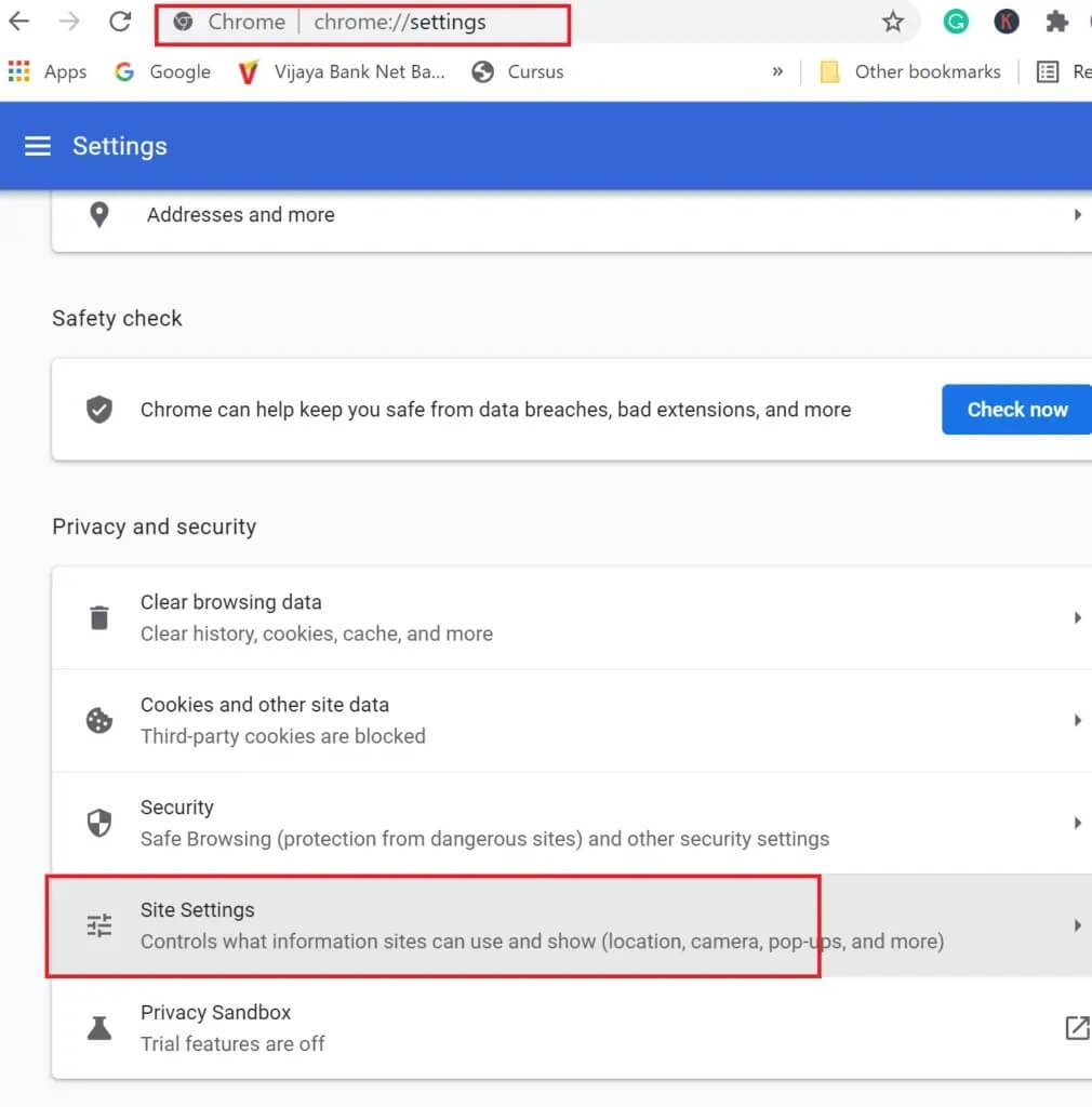 click-on-site-settings-under-privacy-and-security-1010x1024-1 كيفية إصلاح استمرار تسجيل الخروج على YouTube