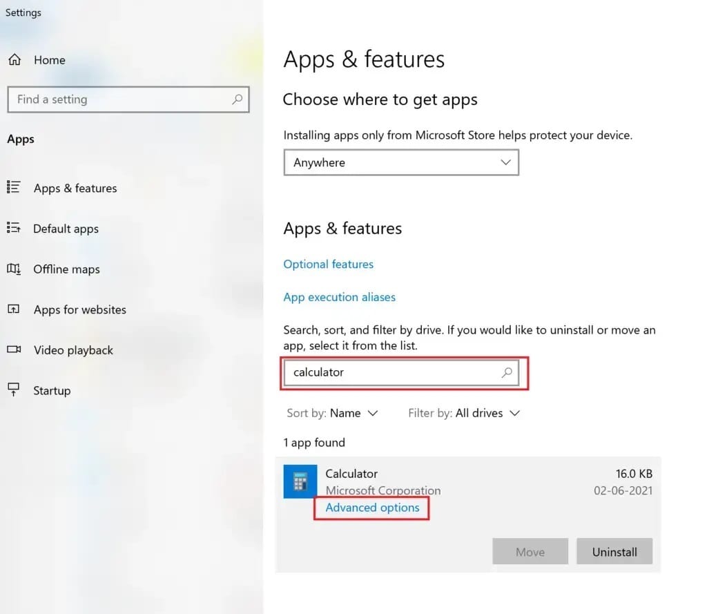 click-on-the-app-and-select-advanced-options-5-1024x889-1 إصلاح عدم عمل تطبيقات Windows 10