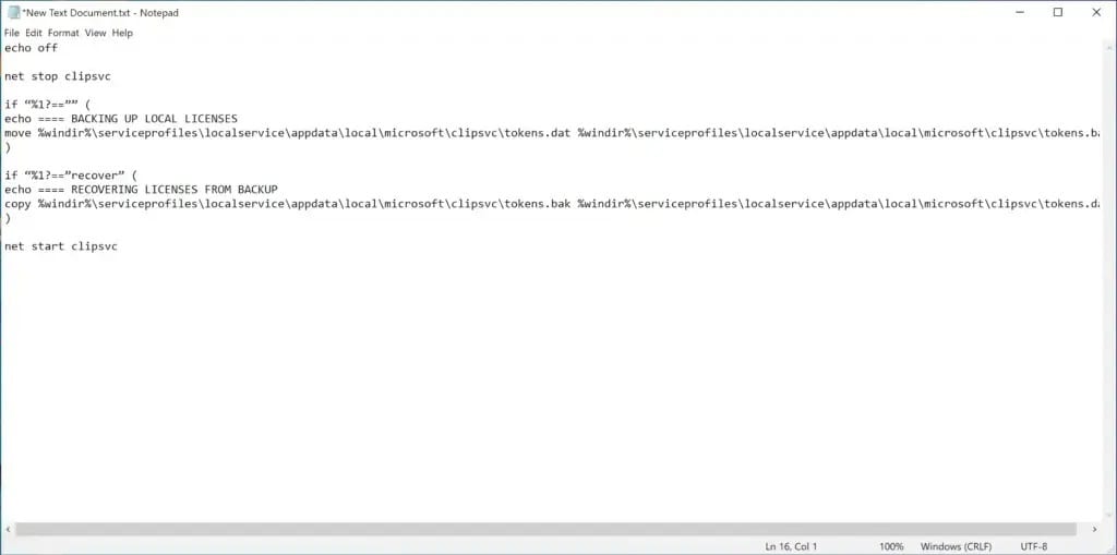 copy-paste-the-following-in-the-text-document-1024x509-1 إصلاح عدم عمل تطبيقات Windows 10