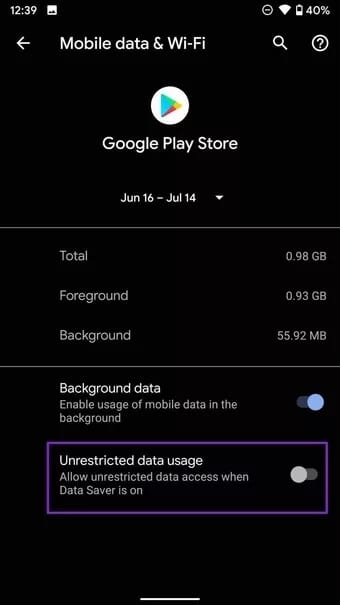 disable-unrestricted-data-usage_7c4a12eb7455b3a1ce1ef1cadcf29289-1 أفضل 7 طرق لإصلاح خطأ متجر Google Play عالق في التحقق من وجود تحديثات