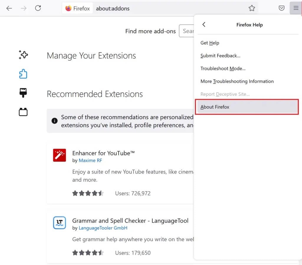 go-to-about-firefox-1024x896-1 كيفية إصلاح عدم تشغيل Firefox لمقاطع الفيديو