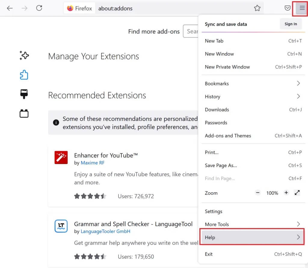 go-to-firefox-help-1024x892-1 كيفية إصلاح عدم تشغيل Firefox لمقاطع الفيديو