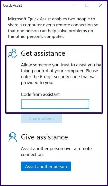guide-to-using-quick-assist-on-windows-10-step-6_4d470f76dc99e18ad75087b1b8410ea9 كيفية استخدام المساعدة السريعة على Windows 10