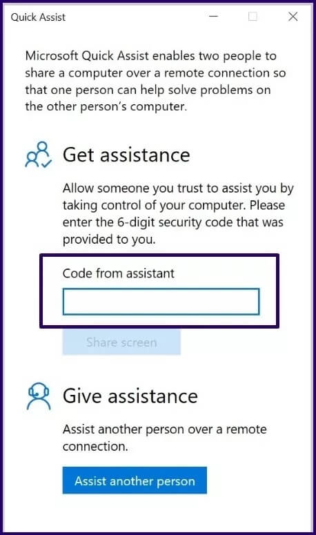 guide-to-using-quick-assist-on-windows-10-step-7_4d470f76dc99e18ad75087b1b8410ea9 كيفية استخدام المساعدة السريعة على Windows 10
