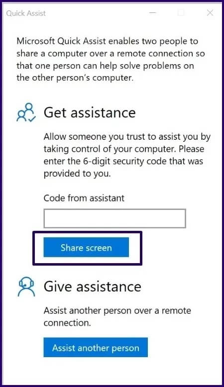 guide-to-using-quick-assist-on-windows-10-step-8_4d470f76dc99e18ad75087b1b8410ea9 كيفية استخدام المساعدة السريعة على Windows 10