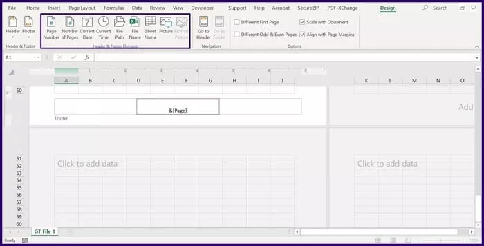 كيفية إدراج الرؤوس والتذييلات في Microsoft Excel - %categories