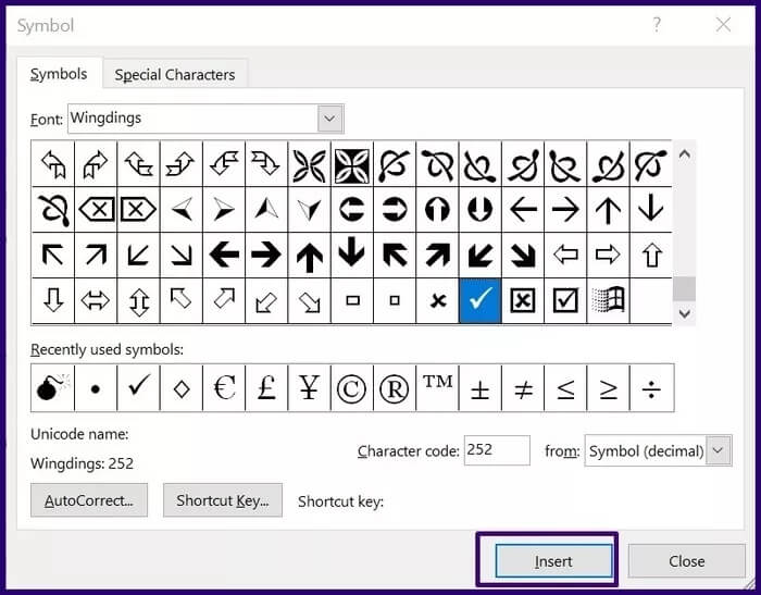 insert-tick-symbols-in-microsoft-word-step-8_935adec67b324b146ff212ec4c69054f أفضل 4 طرق لإدراج علامة اختيار أو رمز التجزئة في تطبيقات Microsoft Office