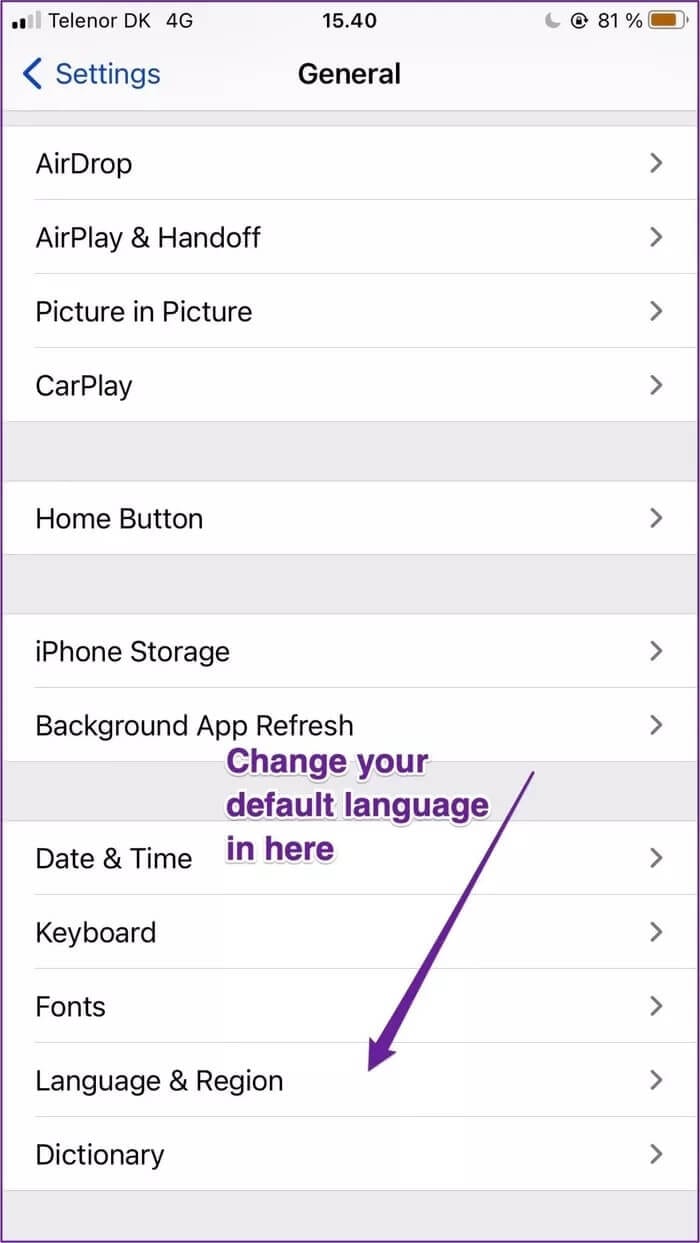 كيفية تغيير اللغة الافتراضية على جهاز iPhone الخاص بك - %categories