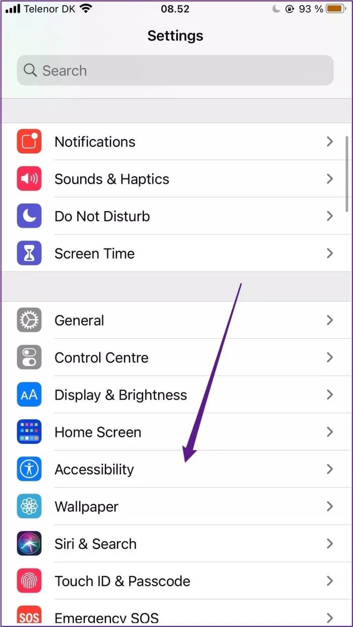 iphone-settings-bar_935adec67b324b146ff212ec4c69054f كيفية إصلاح عدم عمل زر الشاشة الرئيسية على iPhone